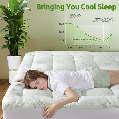 Temp-Regulating Bamboo Mattress Topper