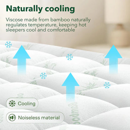 Temp-Regulating Bamboo Mattress Topper