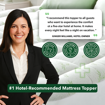 Temp-Regulating Bamboo Mattress Topper