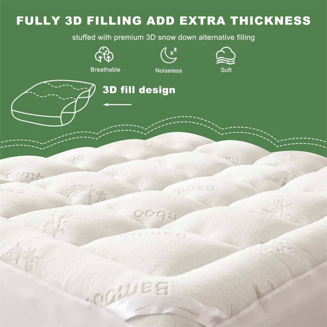 Temp-Regulating Bamboo Mattress Topper
