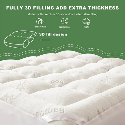 Temp-Regulating Bamboo Mattress Topper